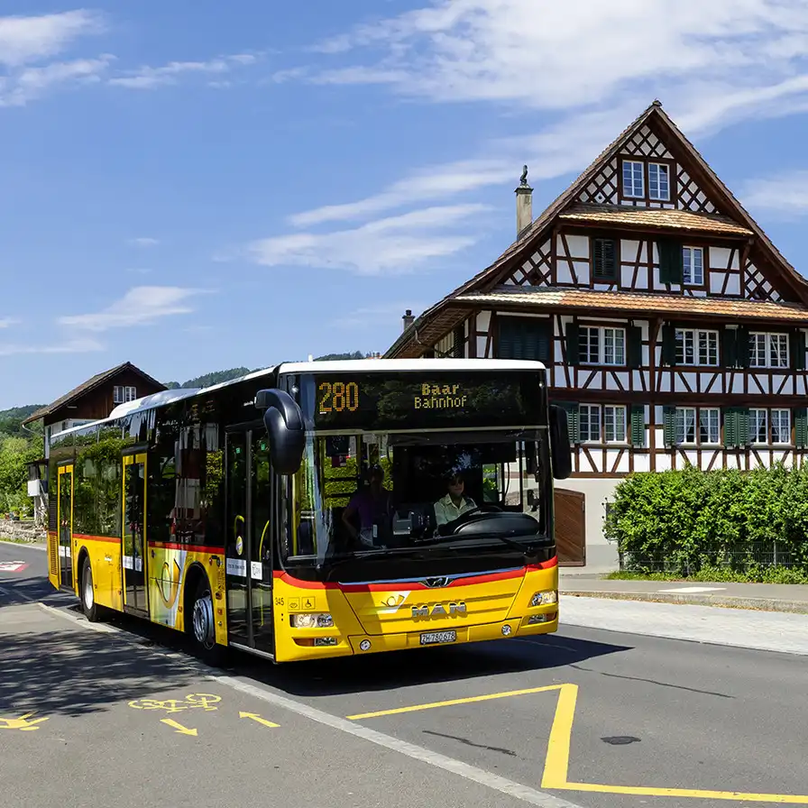 Bus von Baar Bahnhof nach Kappel am Albis